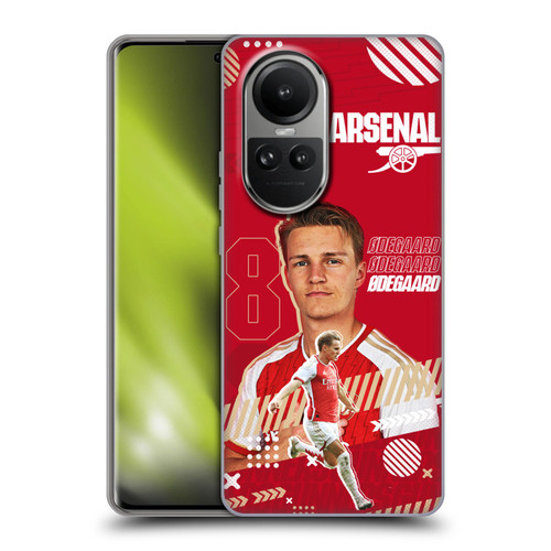 Arsenal FC 2023/24 First Team Martin Ødegaard Soft Gel Case for OPPO Reno10 5G / Reno10 Pro 5G