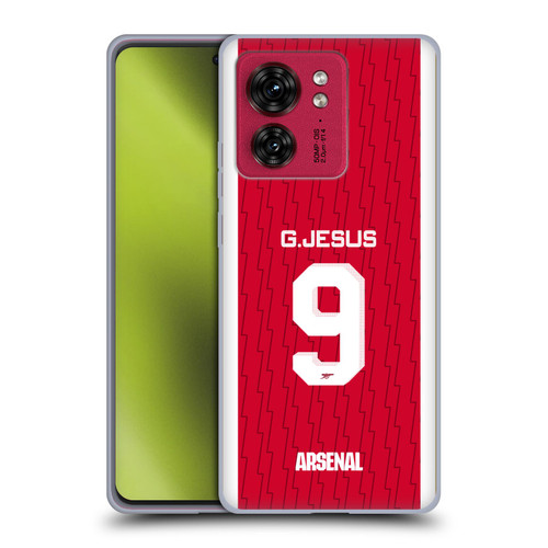 Arsenal FC 2023/24 Players Home Kit Gabriel Jesus Soft Gel Case for Motorola Moto Edge 40
