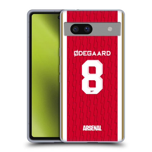 Arsenal FC 2023/24 Players Home Kit Martin Ødegaard Soft Gel Case for Google Pixel 7a