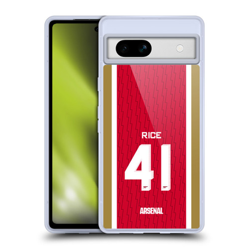 Arsenal FC 2023/24 Players Home Kit Declan Rice Soft Gel Case for Google Pixel 7a