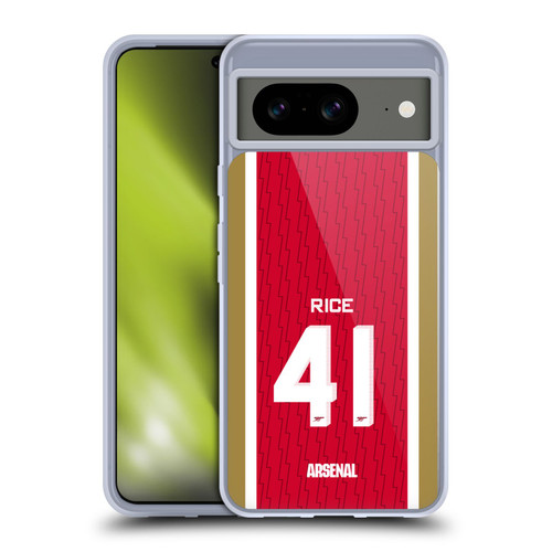 Arsenal FC 2023/24 Players Home Kit Declan Rice Soft Gel Case for Google Pixel 8