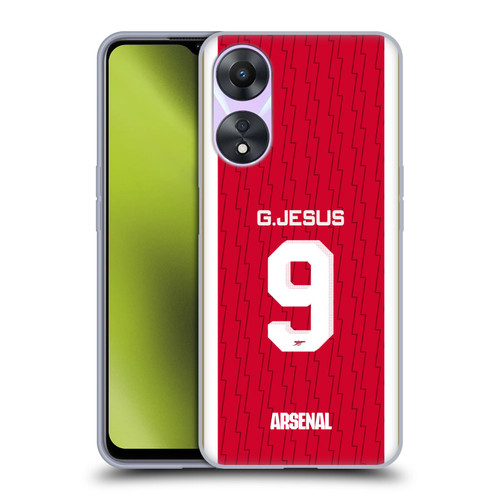 Arsenal FC 2023/24 Players Home Kit Gabriel Jesus Soft Gel Case for OPPO A78 5G