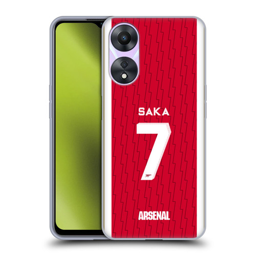 Arsenal FC 2023/24 Players Home Kit Bukayo Saka Soft Gel Case for OPPO A78 4G