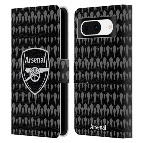 Arsenal FC 2023/24 Crest Kit Home Goalkeeper Leather Book Wallet Case Cover For Google Pixel 8