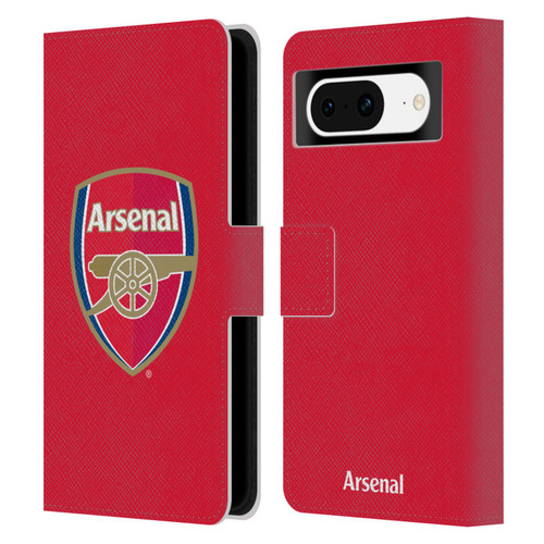 Arsenal FC Crest 2 Full Colour Red Leather Book Wallet Case Cover For Google Pixel 8