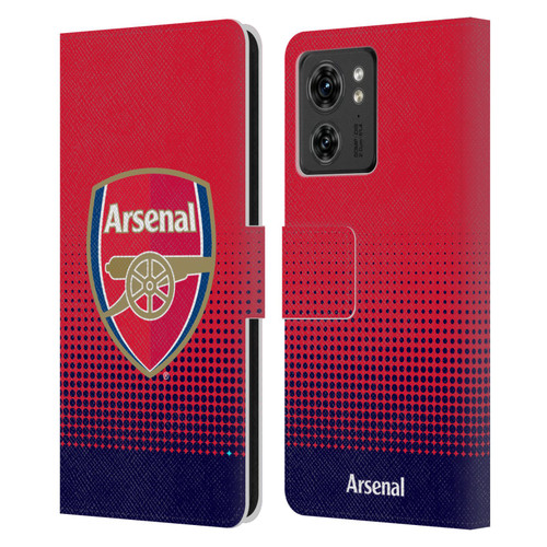 Arsenal FC Crest 2 Fade Leather Book Wallet Case Cover For Motorola Moto Edge 40