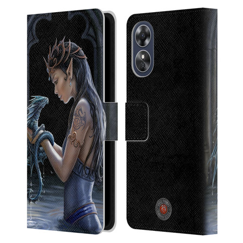 Anne Stokes Dragon Friendship Water Leather Book Wallet Case Cover For OPPO A17