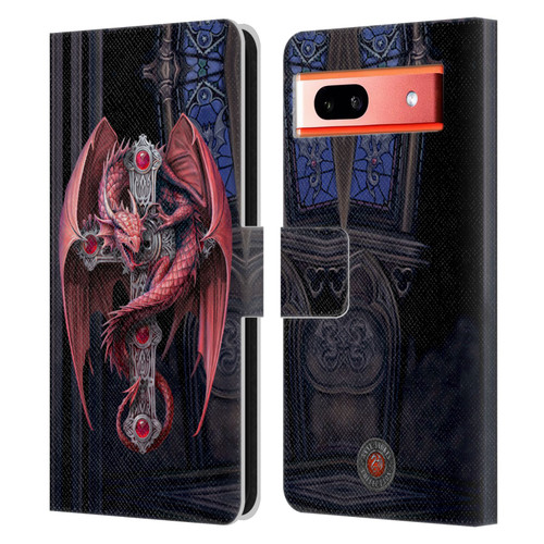 Anne Stokes Dragons Gothic Guardians Leather Book Wallet Case Cover For Google Pixel 7a