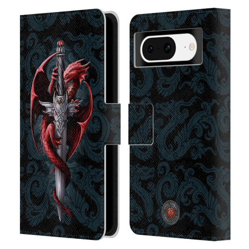 Anne Stokes Dragons Dagger Leather Book Wallet Case Cover For Google Pixel 8