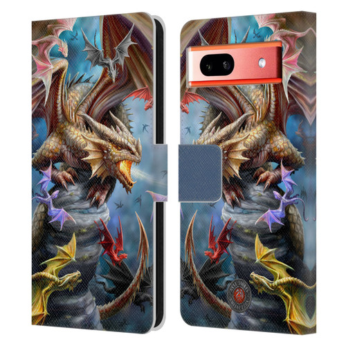 Anne Stokes Dragons 4 Clan Leather Book Wallet Case Cover For Google Pixel 7a