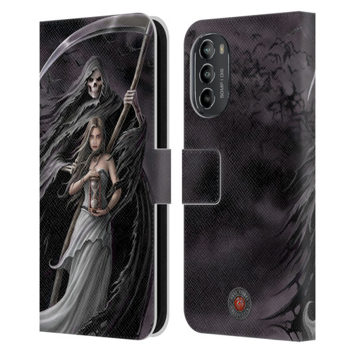 Anne Stokes Gothic Summon the Reaper Leather Book Wallet Case Cover For Motorola Moto G82 5G