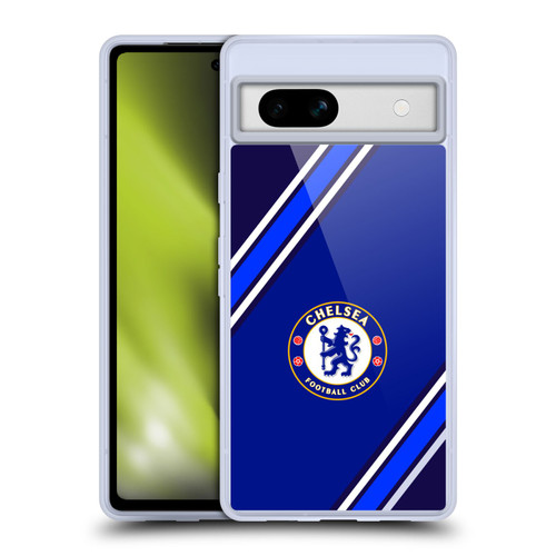 Chelsea Football Club Crest Stripes Soft Gel Case for Google Pixel 7a