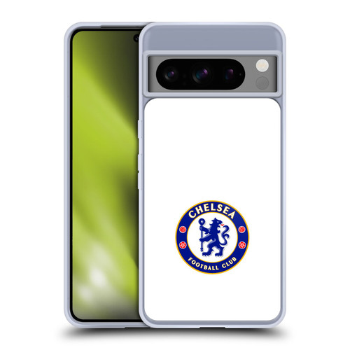 Chelsea Football Club Crest Plain White Soft Gel Case for Google Pixel 8 Pro