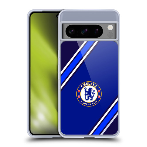 Chelsea Football Club Crest Stripes Soft Gel Case for Google Pixel 8 Pro