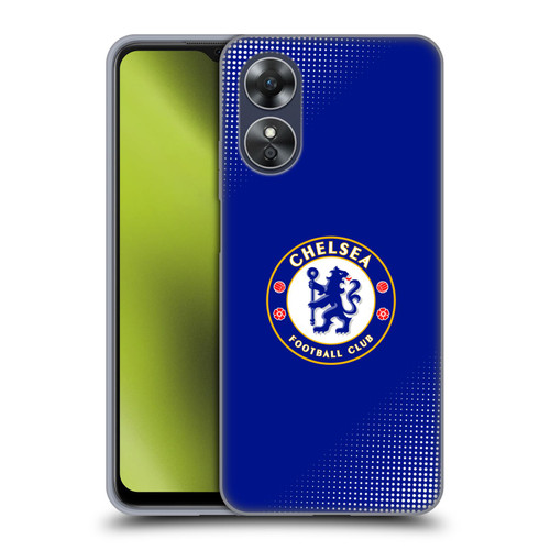 Chelsea Football Club Crest Halftone Soft Gel Case for OPPO A17