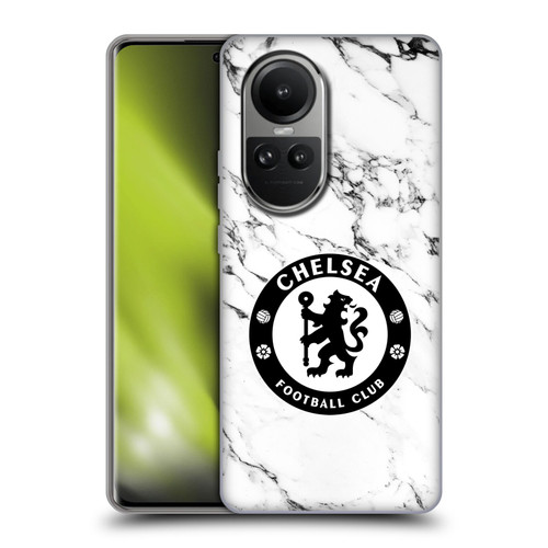 Chelsea Football Club Crest White Marble Soft Gel Case for OPPO Reno10 5G / Reno10 Pro 5G