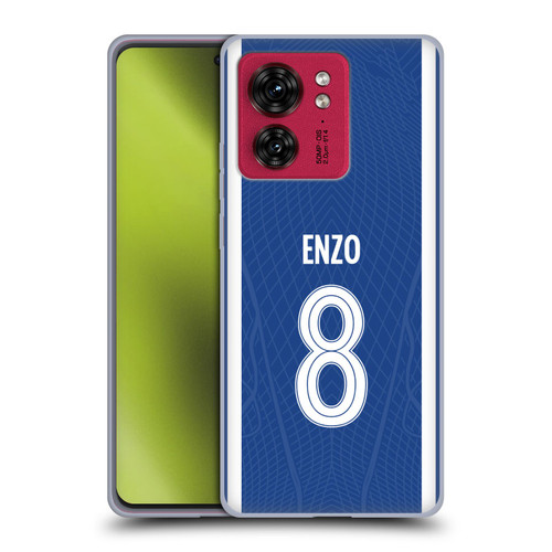 Chelsea Football Club 2023/24 Players Home Kit Enzo Fernández Soft Gel Case for Motorola Moto Edge 40