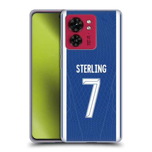Chelsea Football Club 2023/24 Players Home Kit Raheem Sterling Soft Gel Case for Motorola Moto Edge 40