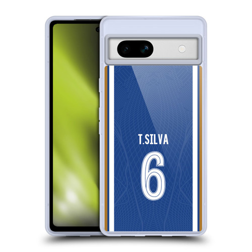 Chelsea Football Club 2023/24 Players Home Kit Thiago Silva Soft Gel Case for Google Pixel 7a