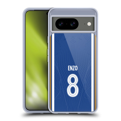 Chelsea Football Club 2023/24 Players Home Kit Enzo Fernández Soft Gel Case for Google Pixel 8