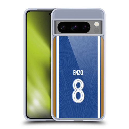 Chelsea Football Club 2023/24 Players Home Kit Enzo Fernández Soft Gel Case for Google Pixel 8 Pro