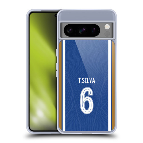 Chelsea Football Club 2023/24 Players Home Kit Thiago Silva Soft Gel Case for Google Pixel 8 Pro