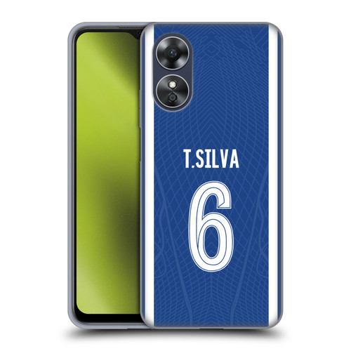 Chelsea Football Club 2023/24 Players Home Kit Thiago Silva Soft Gel Case for OPPO A17