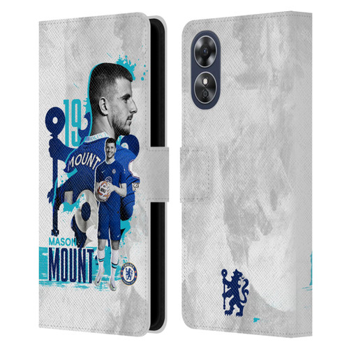 Chelsea Football Club 2022/23 First Team Mason Mount Leather Book Wallet Case Cover For OPPO A17