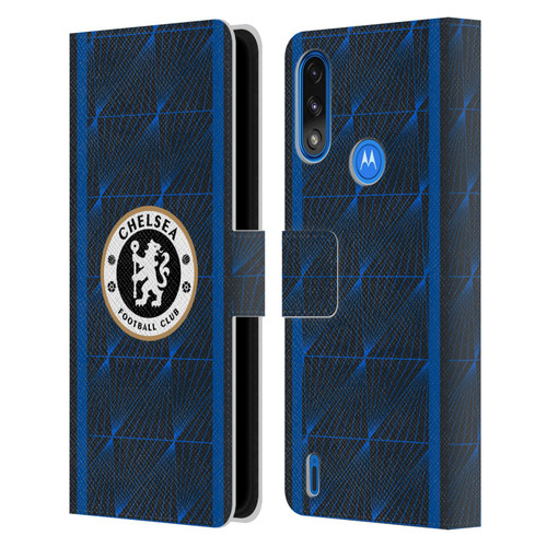 Chelsea Football Club 2023/24 Kit Away Leather Book Wallet Case Cover For Motorola Moto E7 Power / Moto E7i Power