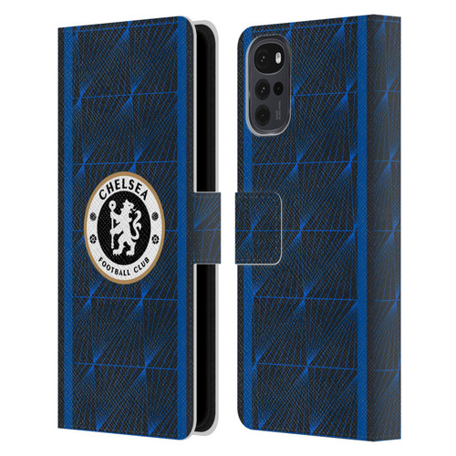 Chelsea Football Club 2023/24 Kit Away Leather Book Wallet Case Cover For Motorola Moto G22