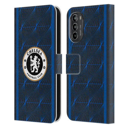 Chelsea Football Club 2023/24 Kit Away Leather Book Wallet Case Cover For Motorola Moto G82 5G
