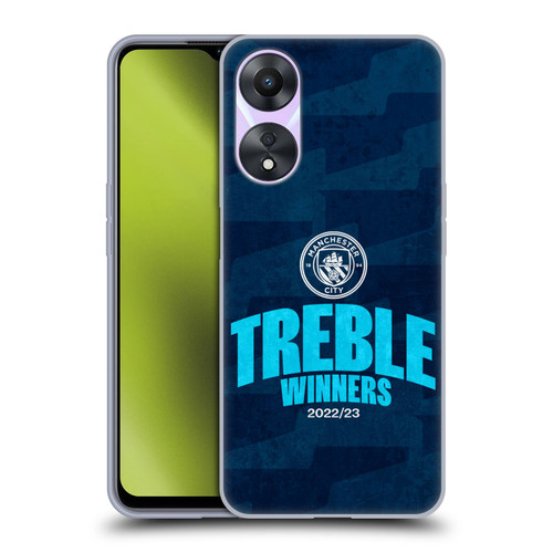 Manchester City Man City FC 2023 Treble Winners Graphics Soft Gel Case for OPPO A78 4G
