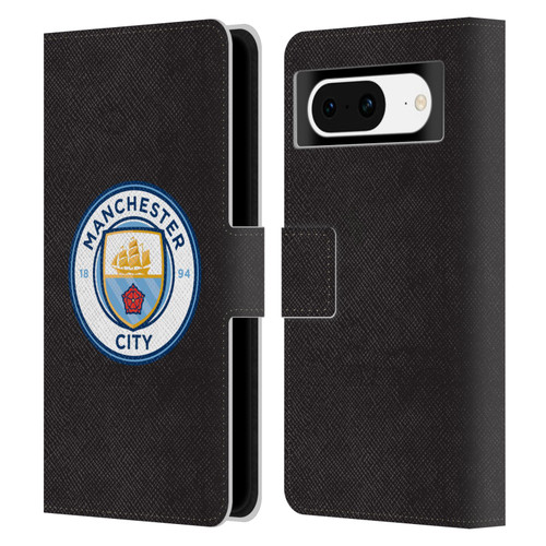 Manchester City Man City FC Badge Black Full Colour Leather Book Wallet Case Cover For Google Pixel 8