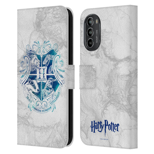 Harry Potter Deathly Hallows IX Hogwarts Aguamenti Leather Book Wallet Case Cover For Motorola Moto G82 5G