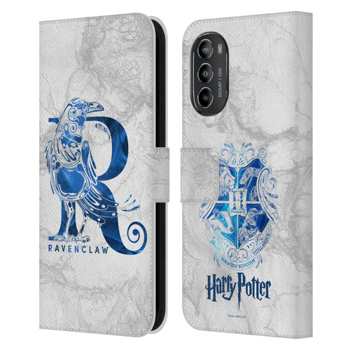 Harry Potter Deathly Hallows IX Ravenclaw Aguamenti Leather Book Wallet Case Cover For Motorola Moto G82 5G