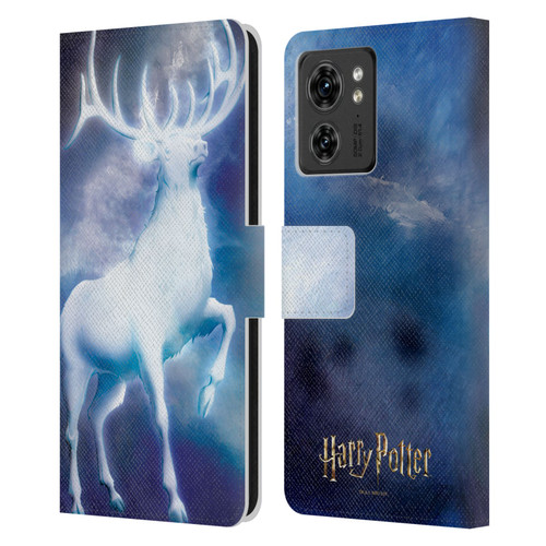 Harry Potter Prisoner Of Azkaban II Stag Patronus Leather Book Wallet Case Cover For Motorola Moto Edge 40