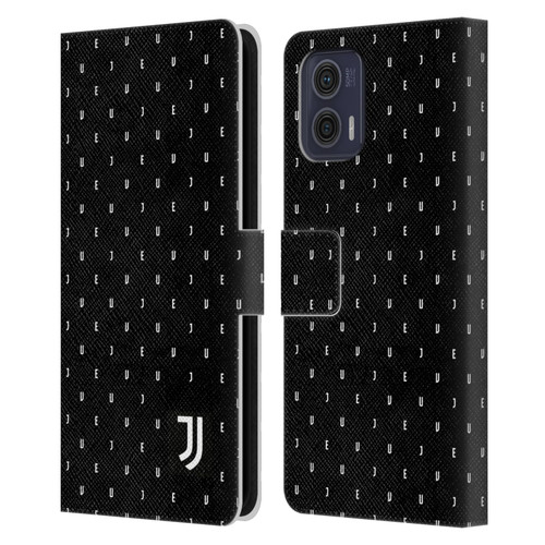 Juventus Football Club Lifestyle 2 Black Logo Type Pattern Leather Book Wallet Case Cover For Motorola Moto G73 5G