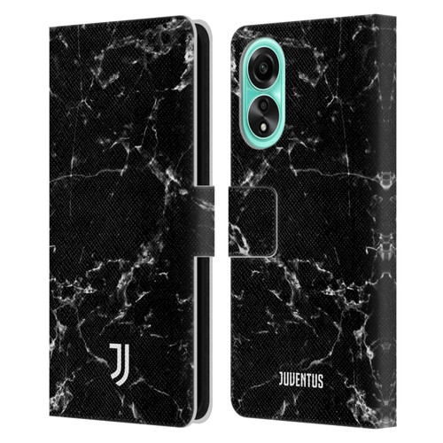 Juventus Football Club Marble Black 2 Leather Book Wallet Case Cover For OPPO A78 5G