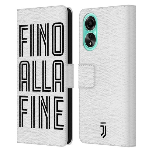 Juventus Football Club Type Fino Alla Fine White Leather Book Wallet Case Cover For OPPO A78 5G