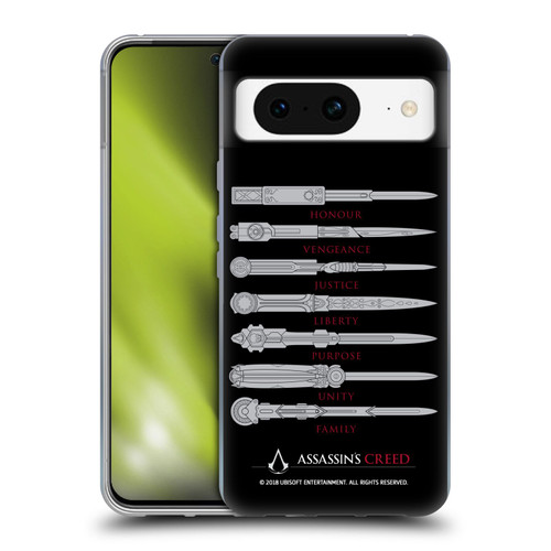 Assassin's Creed Legacy Typography Blades Soft Gel Case for Google Pixel 8