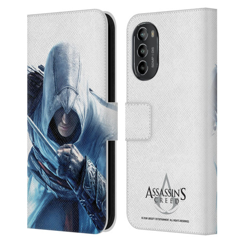 Assassin's Creed Key Art Altaïr Hidden Blade Leather Book Wallet Case Cover For Motorola Moto G82 5G