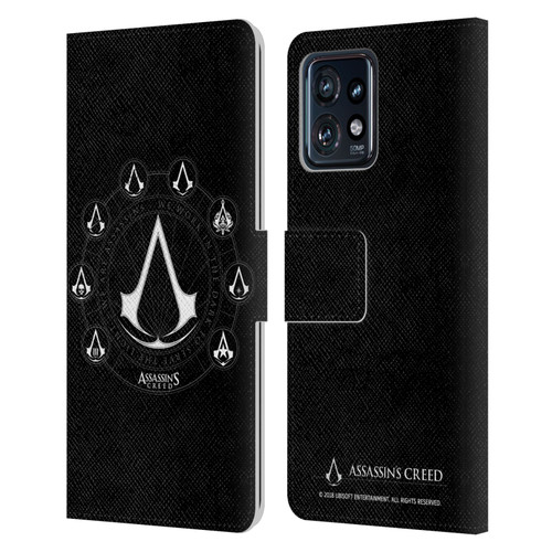 Assassin's Creed Legacy Logo Crests Leather Book Wallet Case Cover For Motorola Moto Edge 40 Pro