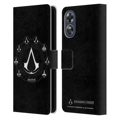Assassin's Creed Legacy Logo Crests Leather Book Wallet Case Cover For OPPO A17