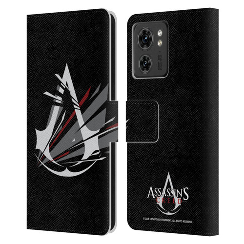 Assassin's Creed Logo Shattered Leather Book Wallet Case Cover For Motorola Moto Edge 40