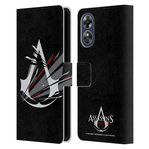 Assassin's Creed Logo Shattered Leather Book Wallet Case Cover For OPPO A17