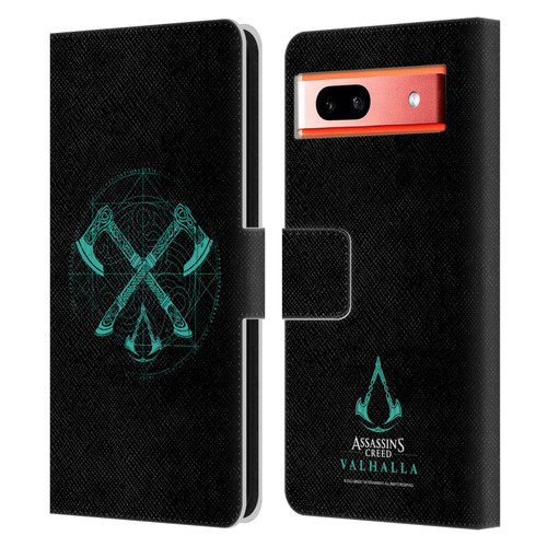 Assassin's Creed Valhalla Compositions Dual Axes Leather Book Wallet Case Cover For Google Pixel 7a