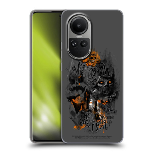 Batman Arkham Knight Graphics City Of Fear Scarecrow Soft Gel Case for OPPO Reno10 5G / Reno10 Pro 5G
