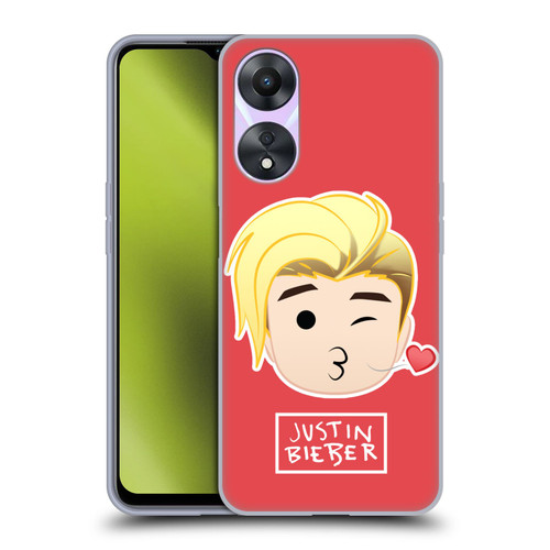 Justin Bieber Justmojis Kiss Soft Gel Case for OPPO A78 5G