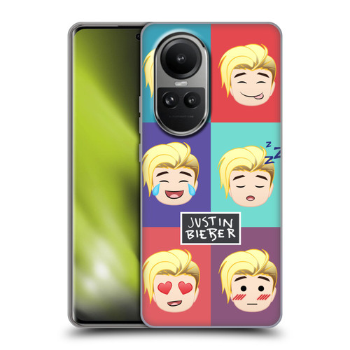 Justin Bieber Justmojis Cute Faces Soft Gel Case for OPPO Reno10 5G / Reno10 Pro 5G