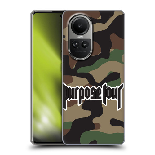 Justin Bieber Tour Merchandise Camouflage Soft Gel Case for OPPO Reno10 5G / Reno10 Pro 5G